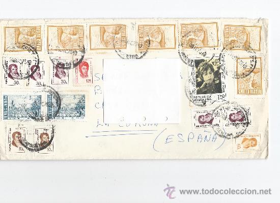 Briefmarken: SOBRE CIRCULADO ARGENTINO MULTISELLADO