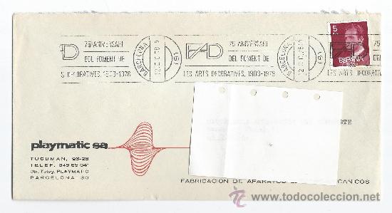Briefmarken: SOBRE CIRCULADO-75 ANIV.FOMENTO ARTES DECORATIVAS-MATASELLOS DE RODILLO