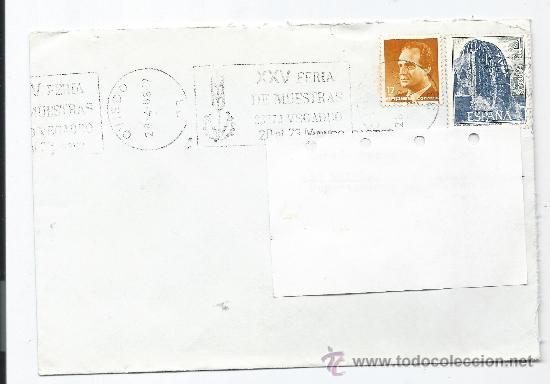 Francobolli: SOBRE CIRCULADO-XXV FERIA MUESTRAS DE VEGADEO-MATASELLOS DE RODILLO