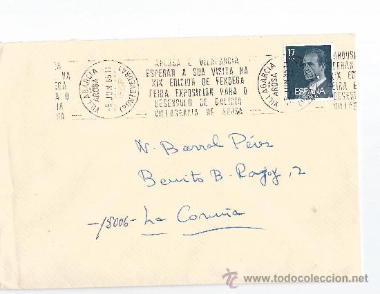Briefmarken: SOBRE CIRCULADO-XXIX EDICION FEXDEGA-VILLAGARCIA DE AROSA-MATASELLOS DE RODILLO