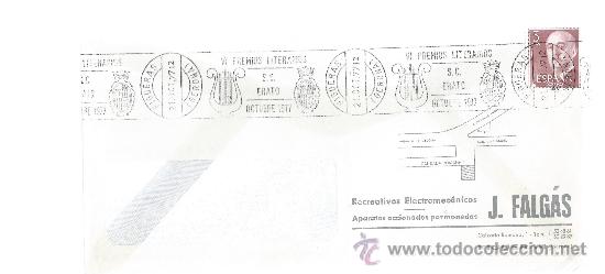 Briefmarken: SOBRE CIRCULADO-VI PREMIOS LITERARIOS S.C. ERATO-MATASELLOS DE RODILLO