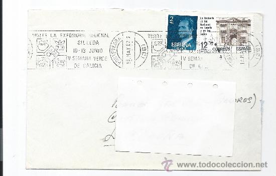 Stamps: SOBRE CIRCULADO-V SEMANA VERDE DE GALICIA-SILLEDA-MATASELLOS DE RODILLO