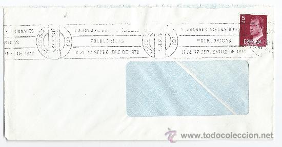 Briefmarken: SOBRE CIRCULADO-V JORNADAS FOLKLORICAS-MATASELLOS DE RODILLO