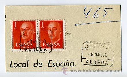 Sellos: frag. matasellos 1958 - agreda / soria - Foto 1