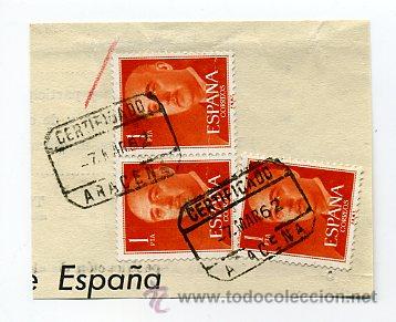 Sellos: frag. matasellos 1962 - aracena / huelva - Foto 1