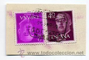 Sellos: frag. matasellos 1959 - bolta&ntilde;a / huesca - Foto 1