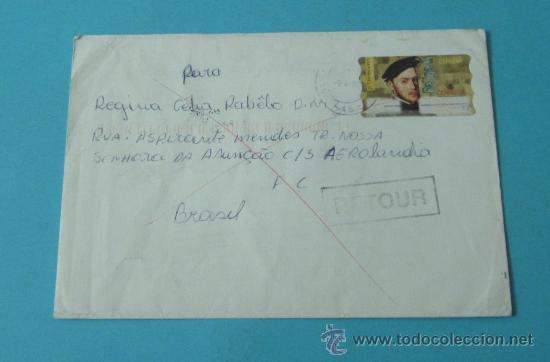 Sellos: SOBRE CON MARCAS DE DEVOLUCI&Oacute;N DE BRASIL A ESPA&Ntilde;A. 1999 - Foto 1