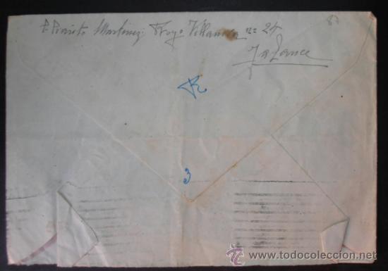 Sellos: (87) SOBRE CON SELLO, AL GRAO, VALENCIA, CONSERVACION: - Foto 2