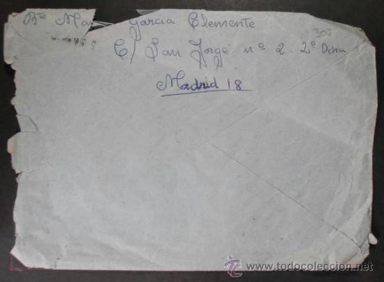 Sellos: (305) SOBRE CON SELLO, DE MADRID A VALENCIA, CONSERVACION: - Foto 2