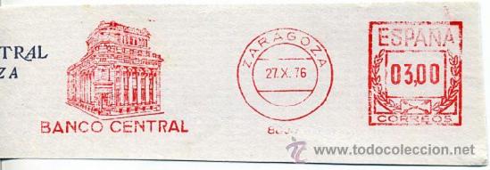 Selos: franqueo mecanico 8804 - 1976 - banco central / zaragoza