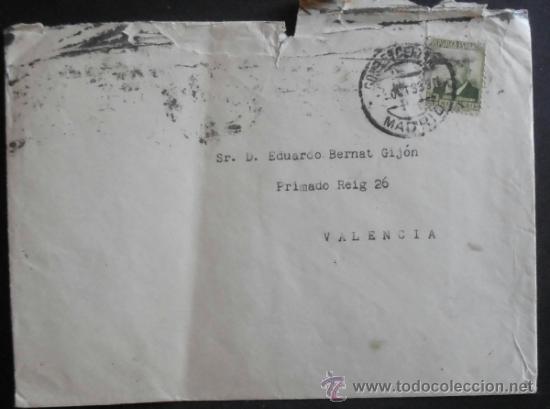 Timbres: (5151)SOBRE CON SELLO,DESTINO VALENCIA,,1933,CONSERVACION: