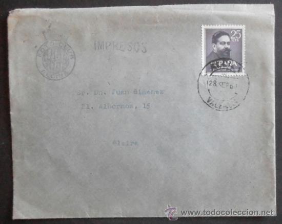 Francobolli: (5178)SOBRE CON SELLO,FOTO CLUB ALCIRA,VALENCIA,CONSERVACION: