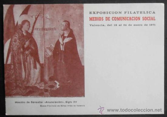 Stamps: (5439)TARJETA FILATELICA,MEDIOS DE COMUNICACION SOCIAL,VALENCIA,1971,CONSERVACION: