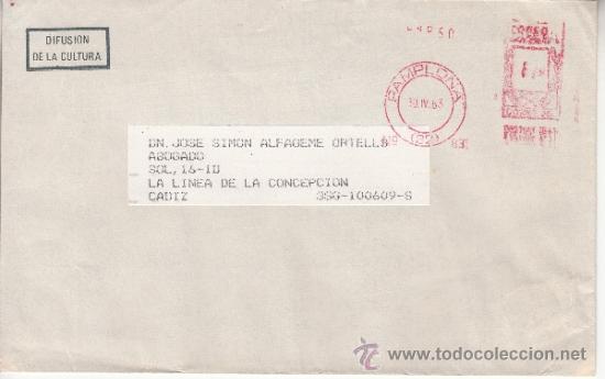 Sellos: franqueo mecanico   831 pamplona, colaboradora, e.a. - Foto 1