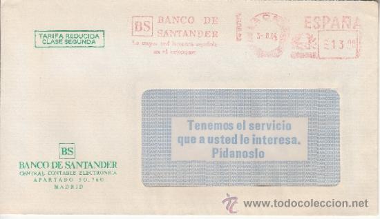 Sellos: franqueo mecanico 14905 madrid, banco de santander - Foto 1