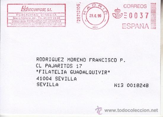 Sellos: franqueo mecanico ,28213106 madrid, colaboradora, - Foto 1