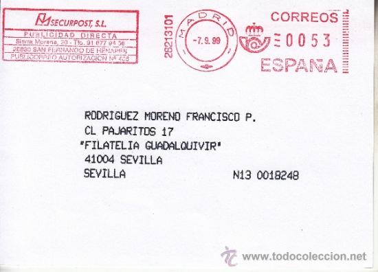 Sellos: franqueo mecanico ,28213101 madrid, colaboradora, - Foto 1
