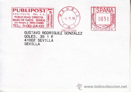 Sellos: franqueo mecanico ,28117702 madrid, colaboradora, - Foto 1
