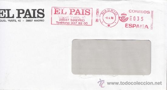 Sellos: franqueo mecanico ,28117301 madrid, el pais, - Foto 1