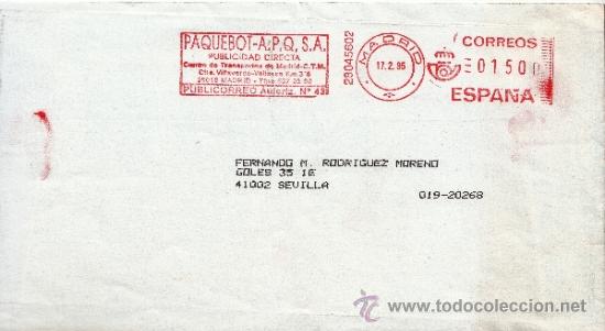 Sellos: franqueo mecanico ,28045602 madrid, colaboradora, - Foto 1