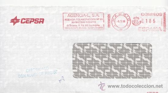 Sellos: franqueo mecanico ,28009025 madrid, colaboradora, cepsa - Foto 1
