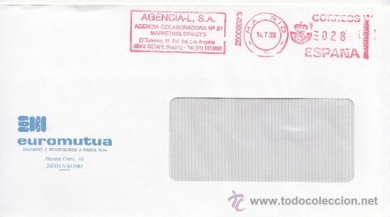 Sellos: franqueo mecanico ,28009023 madrid, colaboradora, euromutua eguros y reaseguros a prima fija - Foto 1