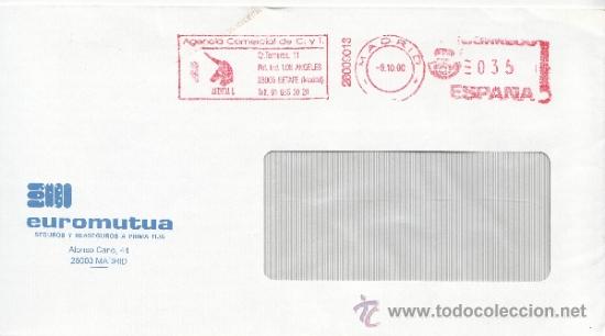 Sellos: franqueo mecanico ,28009013 madrid, colaboradora, euromutua seguros y reaseguros a prima fija - Foto 1