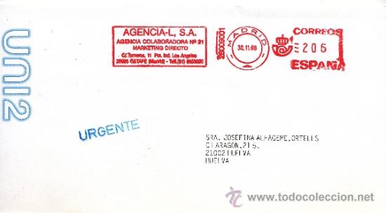 Sellos: franqueo mecanico ,28009001 madrid, colaboradora, uni2, - Foto 1
