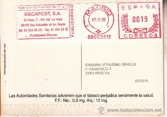 Sellos: franqueo mecanico ,28008212 madrid, colaboradora, camel - Foto 1