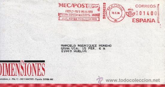 Sellos: franqueo mecanico ,28008202 madrid, colaboradora, dimensiones, - Foto 1