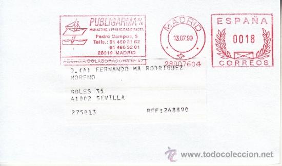 Sellos: franqueo mecanico ,28007604 madrid, colaboradora, - Foto 1