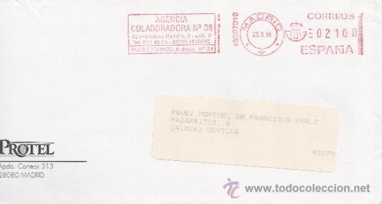 Sellos: franqueo mecanico ,28007010 madrid, colaboradora, protel, - Foto 1