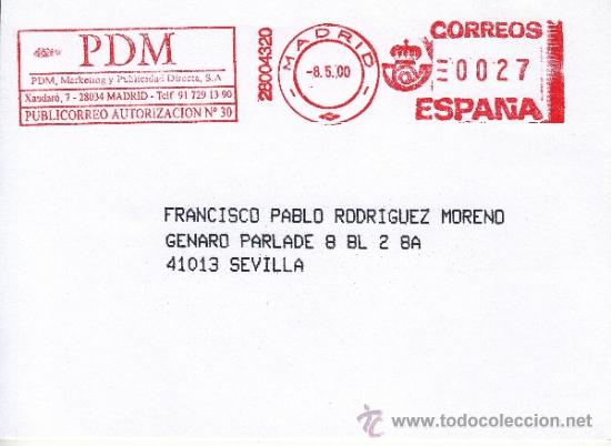 Sellos: franqueo mecanico ,28004320 madrid, colaboradora, - Foto 1