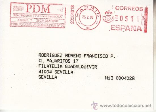 Sellos: franqueo mecanico ,28004318 madrid, colaboradora, - Foto 1