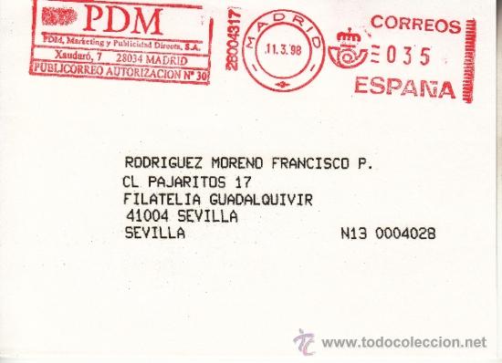 Sellos: franqueo mecanico ,28004317 madrid, colaboradora, - Foto 1
