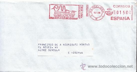 Sellos: franqueo mecanico ,08007008 barcelona, colaboradora, - Foto 1