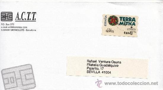 Sellos: etiqueta atms n&ordm; 3763 c.2. 40, - Foto 1