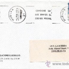 Sellos: ETIQUETA ATMS S/Nº C.2. 13 HUELVA -21-, MATº RODILLO 