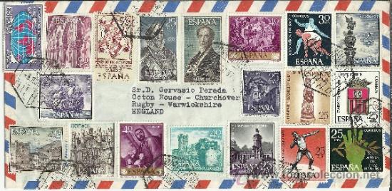 Sellos: BILBAO CC CORREO AEREO  MAT HEXAGONAL SELLOS VARIOS - Foto 1