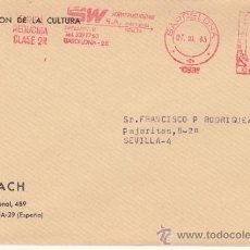 Sellos: FRANQUEO MECANICO 10936 BARCELONA, COLABORADORA, LLACH 