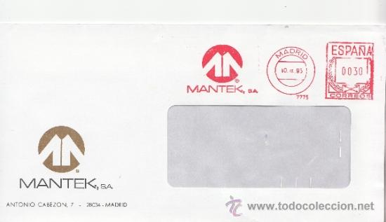 Sellos: franqueo mecanico  7775 madrid, mantek, s.a., - Foto 1