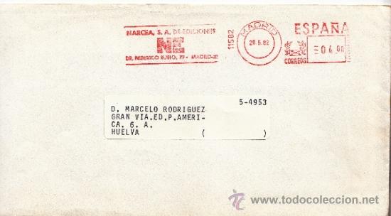 Sellos: franqueo mecanico 11582 madrid, NE, narcea, s.a. de ediciones, - Foto 1