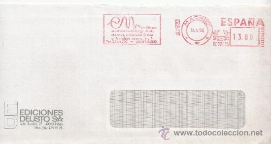 Sellos: franqueo mecanico 20821 madrid, colaboradora, ediciones deustos, s.a. - Foto 1