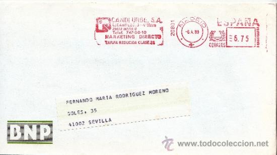 Sellos: franqueo mecanico 20801 madrid, colaboradora, bnp, - Foto 1