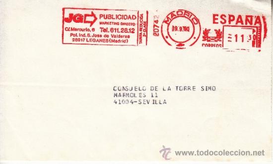 Sellos: franqueo mecanico 20742 madrid, colaboradora, - Foto 1