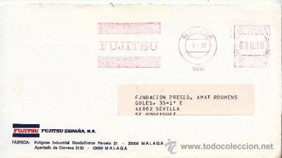 Sellos: franqueo mecanico 19355 malaga, fujitsu - Foto 1