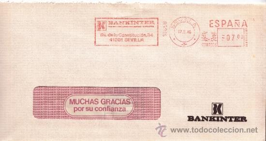 Sellos: franqueo mecanico 18658 sevilla, bankinter - Foto 1