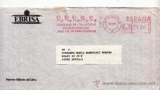 Sellos: franqueo mecanico 24350 barcelona, colaboradora, ebrisa - Foto 1