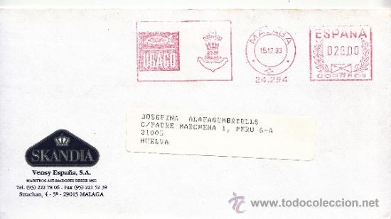 Sellos: franqueo mecanico 24294 malaga, ubago, - Foto 1