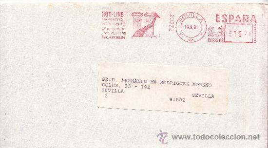 Sellos: franqueo mecanico 23372 sevilla, colaboradora, - Foto 1